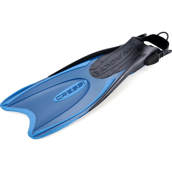 Cressi Palau – унісекс ласти для снорклінгу та дайвінгу, 41/44, блакитний/азурний, довгі