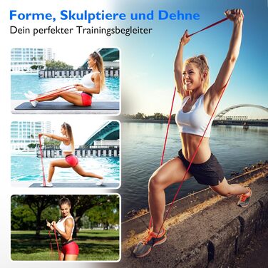 FitBeast Резистентні гумки для фітнесу, набір 5 рівнів, для силових тренувань, кросфіту, розвитку м'язів, домашніх тренувань, мобільності та розтяжки (багатобарвні, 5-100 lbs)