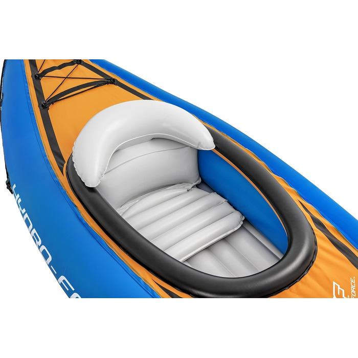 Надувний каяк Hydro-Force Cove Champion для 1 особи, з ручним насосом, веслом та сумкою, синій