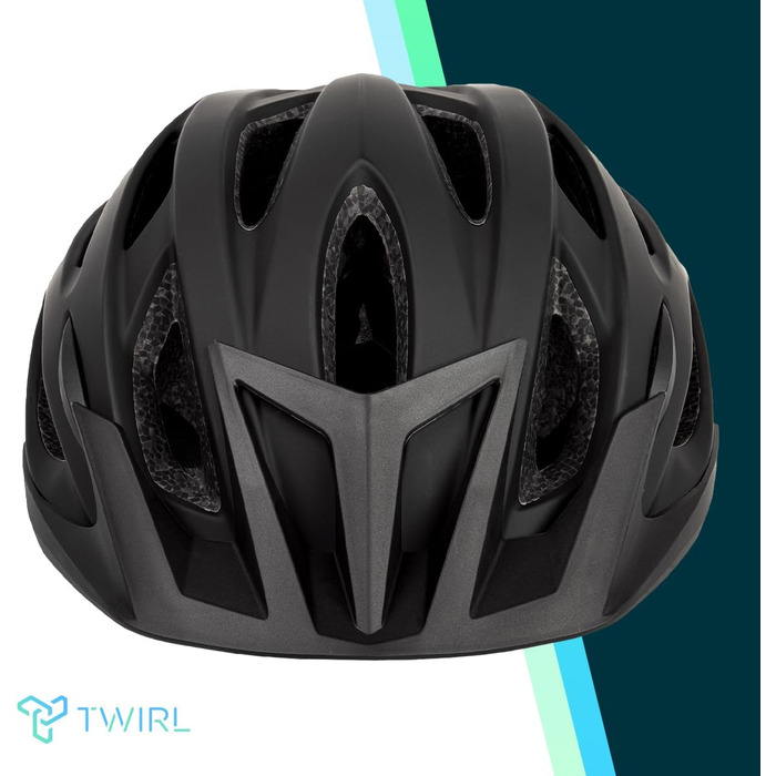 Велошолом TWIRL Gravel ONE чорний, сучасний дизайн, оптимальна посадка, система регулювання, вентильований, ударостійкий, легкий, високоякісний пластик