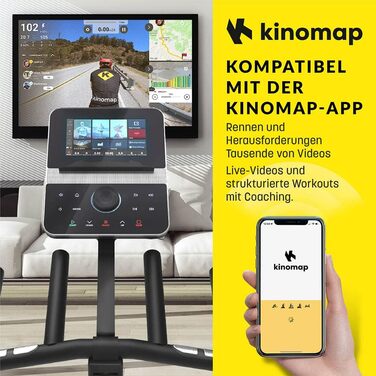 Велотренажер Bluefin Fitness TOUR SP з Bluetooth, додатком для смартфона, підтримкою Kinomap, Live Video Streaming, відеотренуваннями, для домашнього спортзалу