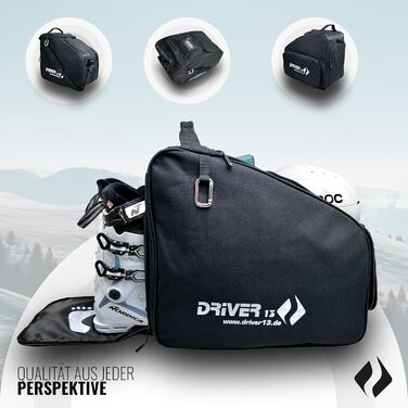 Сумка для лиж Driver13 з відділенням для шолома та захистом для окулярів. Оригінальна з 2007 року, понад 40 000 клієнтів