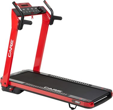 Бігова доріжка Care Fitness з мотором, складана, електрична, з моторизованим нахилом, LCD-дисплеєм і підтримкою додатка Kinomap для дому