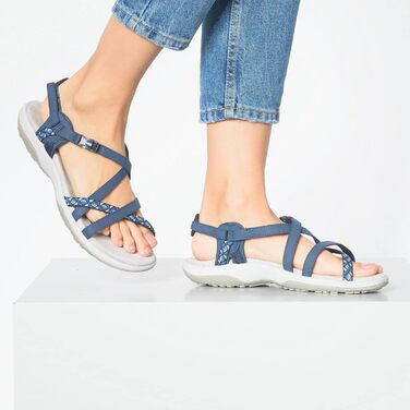 Сандли Skechers Reggae Slim-Vacay для жінок (42 EU, темно-синій ремішок Duraleather)