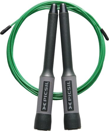 Picsil Sphinx Speed Rope – легке та міцне скакалка для кроссфіту, фітнесу, боксу, професійна скакалка з подвійним підшипником, високоякісні матеріали, чорна