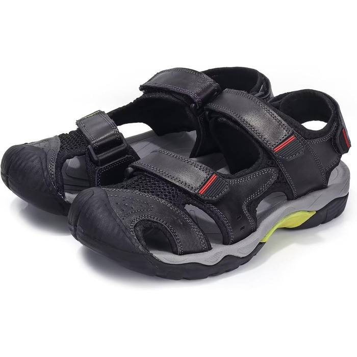 Чоловічі спортивні сандалії VisionReast для хайкінгу та активного відпочинку. Чорні сандалі для туризму та подорожей, 41 EU, з клямкою.
