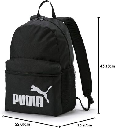 Рюкзак PUMA Phase чорний унісекс для дорослих, універсальний розмір