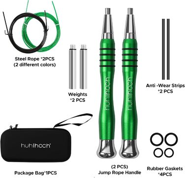 Стрибкова скакалка Huhloch Speed Rope Green