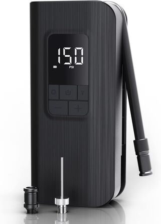 Електричний насос для велосипеда TOPUMP TP100, портативний акумуляторний компресор з LED-дисплеєм, авто-вимкненням, 150 PSI, бездротовий для авто, велосипедів, мотоциклів і м'ячів