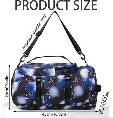 Спортивна сумка AUNGKWANG для дівчаток, водонепроникна, з відділенням для взуття та мокрого одягу (рожева)