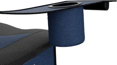 Крісло для кемпінгу 24MOVE® складне, до 150 кг, з підлокітниками, кишенею для напоїв та сумкою, блакитне