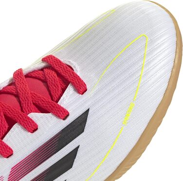 Дитячі футбольні бутси adidas F50 League Indoor, 34 EU, біло-чорно-жовті