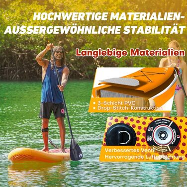 Надувний SUP Борд Championplus – Комплект для Паддлбордингу (жовтий)