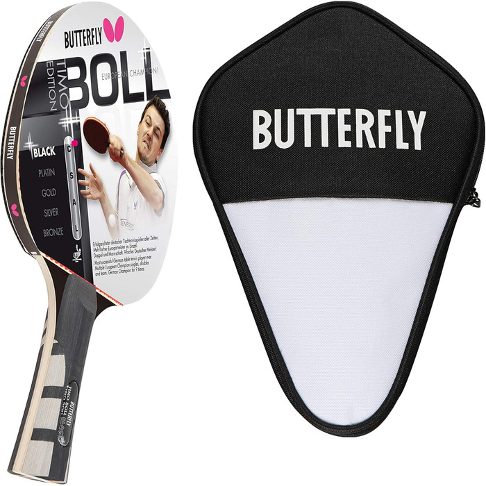 Набір для настільного тенісу Butterfly Timo Boll Black: ракетка та чохол, професійний тенісний комплект