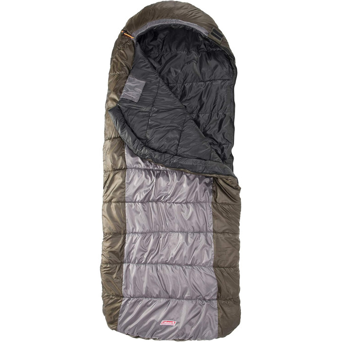 Сплячий мішок Coleman Big Basin -9°C: великий, для дорослих, з регульованою капюшоном та підкладкою з флісу