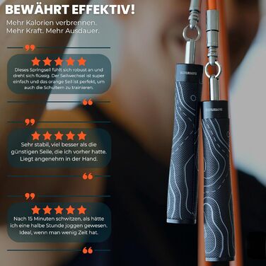 Скакалка з вагою – регульований комплект для HIIT, силових тренувань та спалювання жиру – включає 3 змінні троси та сумку для зберігання