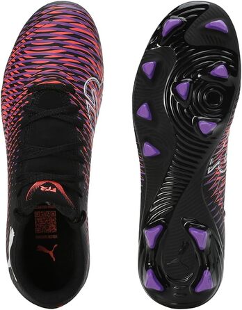 Жіночі футбольні бутси PUMA Future 8 Play FG/AG, 38 EU, Puma Black/Puma White/Glowing Red