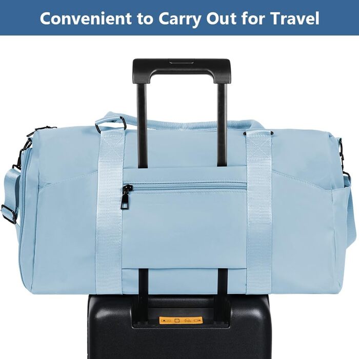 Спортивна сумка Flintronic для подорожей, валіза-мішок з відділенням для взуття та мокрих речей, водонепроникна сумка для ночівлі та багажу, чорна (#2 синя)