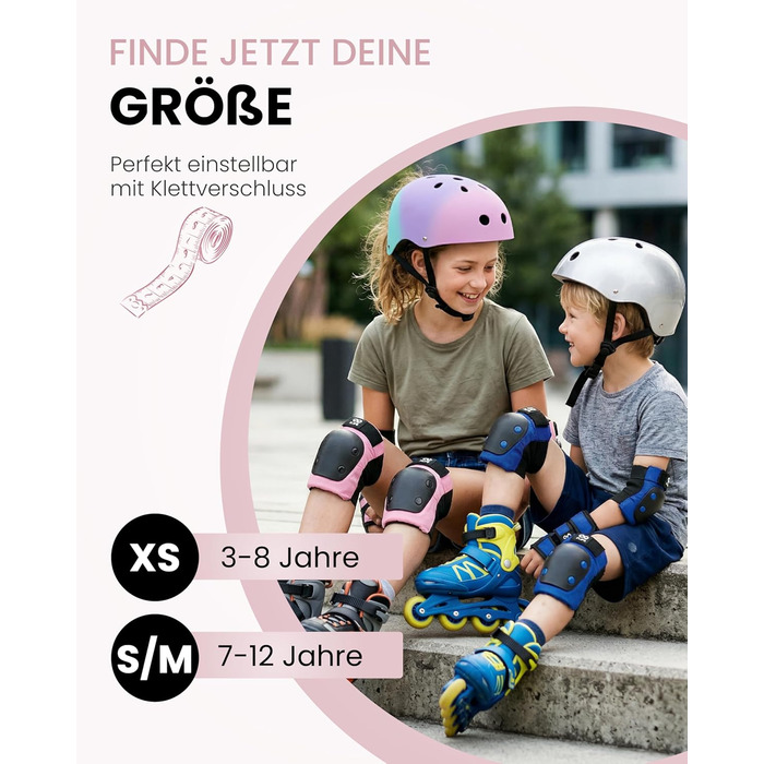 Захист для колін та ліктів 99FLIPS для дітей 3-8 років, рожевий (Candy PINK) - комплект для роликів, скейтборду, самокату (XS)