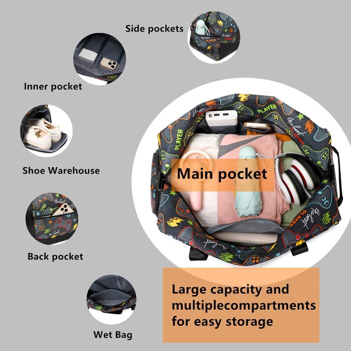 Спортивна сумка Kinder з відділенням для взуття, водонепроникна, для плавання та занять спортом