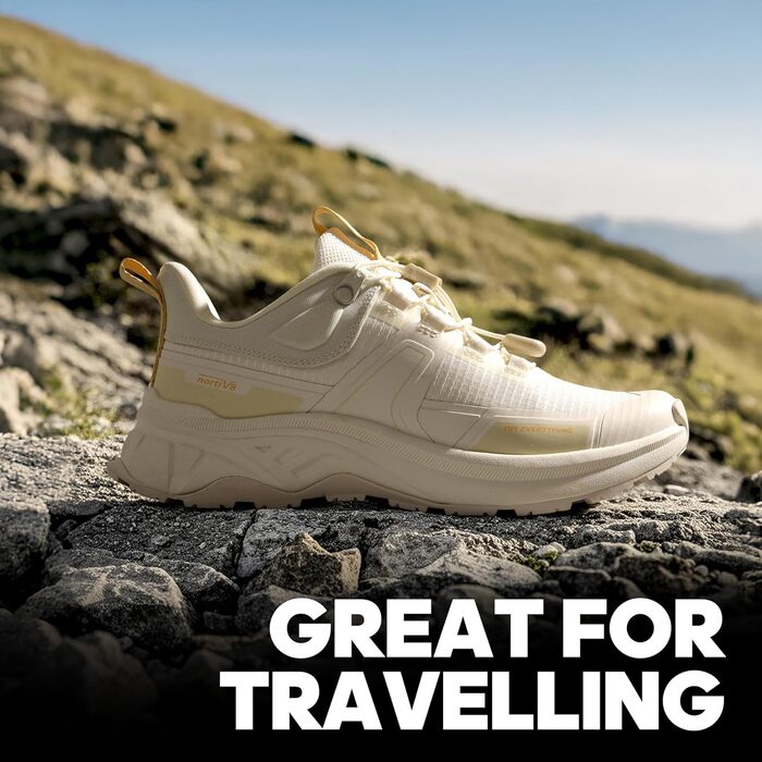 Жіночі трекінгові черевики NORTIV 8 - легкі, дихаючі, для хайкінгу та роботи (36.5 EU, Бежевий)