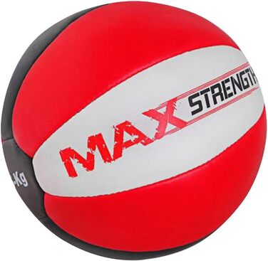 М'яч медичний MAXSTRENGTH з міцної шкіри Maya для фітнесу та гімнастики, 3-15 кг
