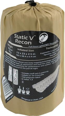 Каремат Klymit Static V Coyote Sand - туристичний килимок для сну