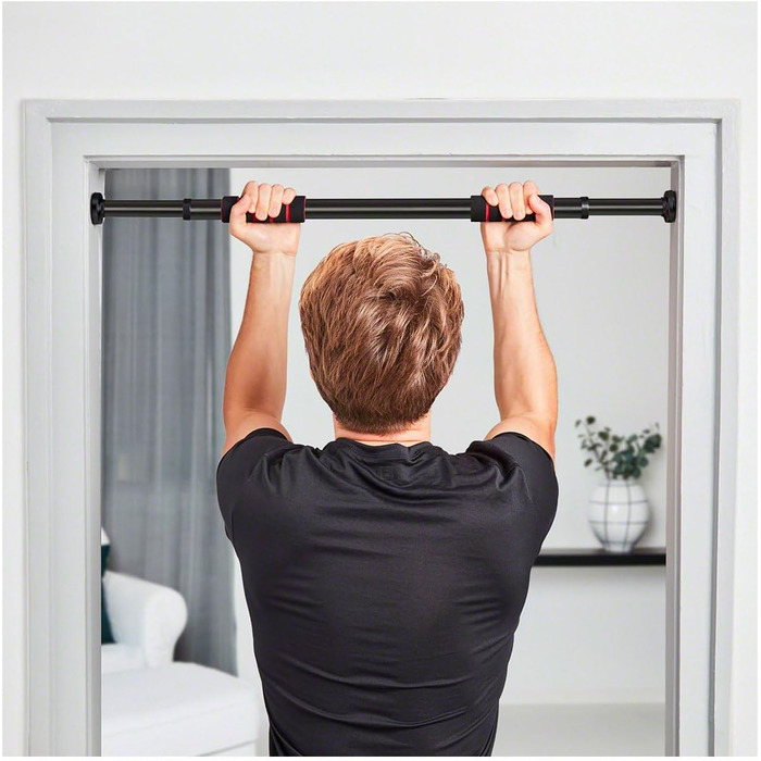 Розсувний турнік Sport-Tec Pull-Up 4.0 для дверного отвору, чорний, 63-101 см