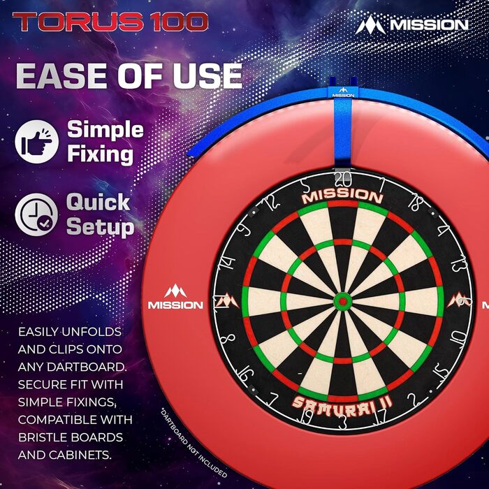 LED освітлення для дартс Mission Darts TOR100 Torus 100, портативна складна система підсвітки для дартсу, для подорожей