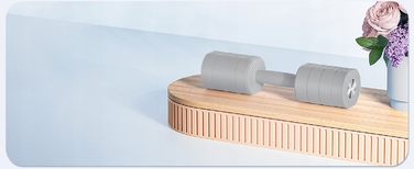 Регульовані гантелі 1–4 кг 4 в 1, фітнес-набір, колір сірий