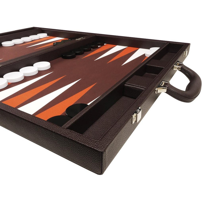Набір для гри в нарди преміум-класу Silverman & Co. 48 x 64 см, темно-коричневий