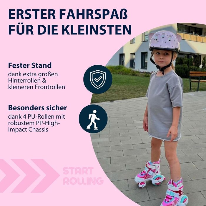 Дитячі ролики Hudora My First Quad - регульовані, для дівчаток, 30-33 розмір