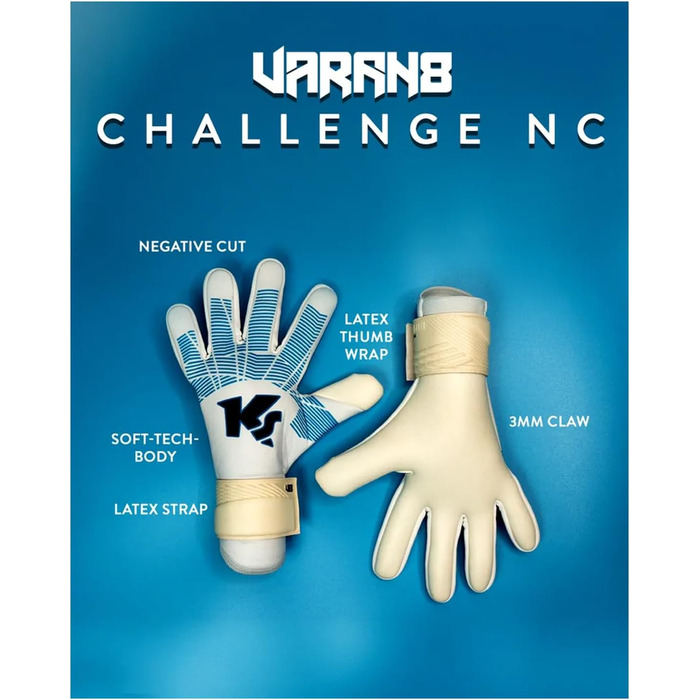 Воротарські рукавички Varan8 Challenge NC для футболу