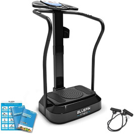 Вібраційна платформа Bluefin Fitness Pro, оновлений дизайн, безшумні мотори, вбудовані динаміки, чорна