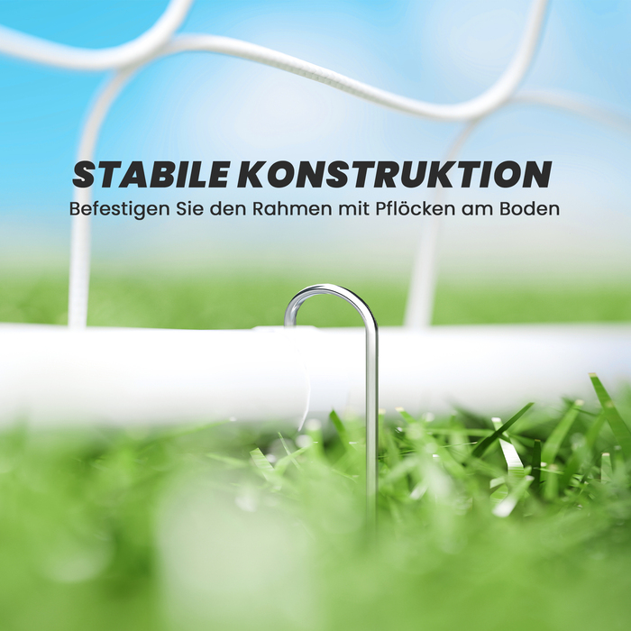 Дитячі ворота для футболу, мітки цілі, амортизуючі накладки, для саду, 186x123 см, білі