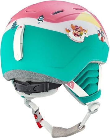 Дитячий лижний та сноуборд шолом Head MOJO PAW з окулярами, дизайн Paw Patrol, рожево-бірюзовий, розмір XXS