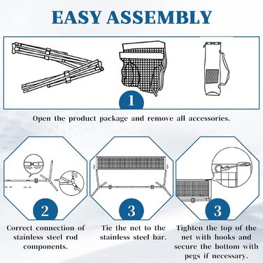 М'ячна сітка для тенісу 3 м для заднього двору, складана тренувальна сітка для під'їзду, легка, портативна, для дітей, простий монтаж з сумкою, для використання в приміщенні та на вулиці
