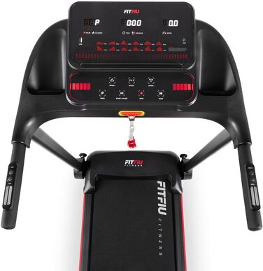 Біговий тренажер FITFIU MC-90 з мотором 2.0 HP, регулюванням швидкості до 14 км/год та нахилом 9%, з підключенням до Kinomap, Zwift та Fitime, динаміком та тримачем для планшета