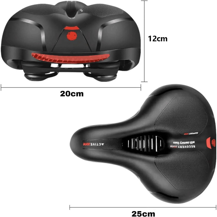 Велосипедне сідло Cloud Comfort Pro 2.0: м'яке, ергономічне, з пам'яті ефекту, амортизуюче, дихаюче. Підходить для чоловіків, жінок, дітей. City, mountain bike.