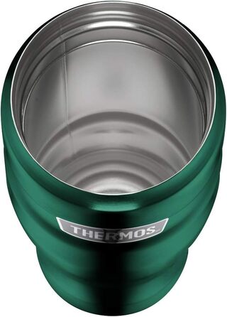 Термокружка THERMOS Stainless King 470 мл, зелена, для кави і чаю, нержавіюча сталь, ізоляційна, герметична, зберігає тепло 7 годин, холод 18 годин, BPA Free, підходить для посудомийної машини