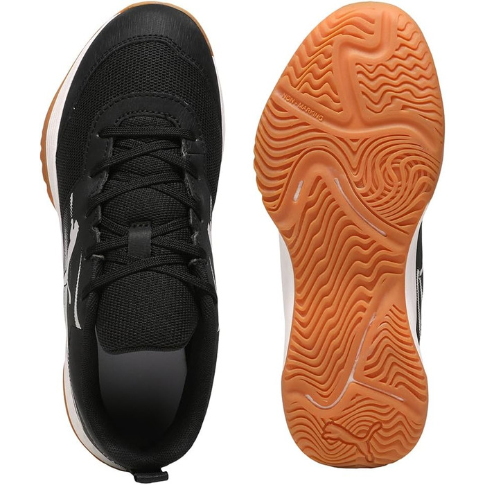 Дитячі кросівки PUMA Varion Li Jr Indoor Court Shoe, 38 EU, чорний/світло-сірий/gum