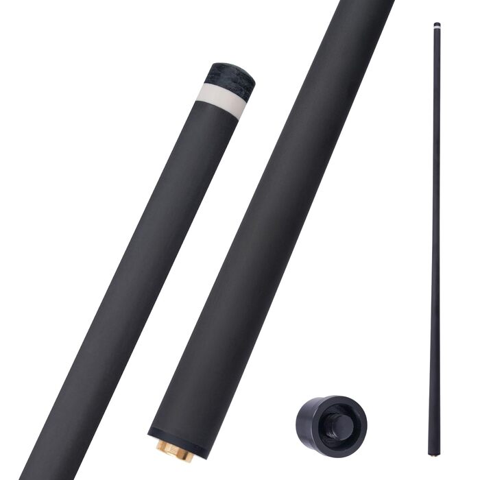 Карбоновий шафт для більярдного кия KONLLEN Low Deflection з Pro-Taper, 11.5/12.5 мм, з'єднання Uni-Loc, 74 см, чорний