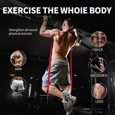 Фітнес гумки CFX: 8 шт. з дверним кріпленням, сумкою та інструкцією для фітнесу, розтяжки, йоги та силових тренувань