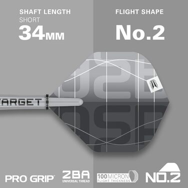 Дротики Target Darts Nathan Aspinall Echo 90% вольфраму, м'який наконечник, 18 г, професійний набір з Pixel Tip, Pro Grip та Pro Ultra No.2