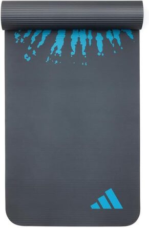 Килимок для йоги adidas Tie-Dye – 10 мм NBR, нековзний, захищає суглоби, з ручкою, товстий килимок для пілатесу та фітнесу, 183x61 см (Блакитний)