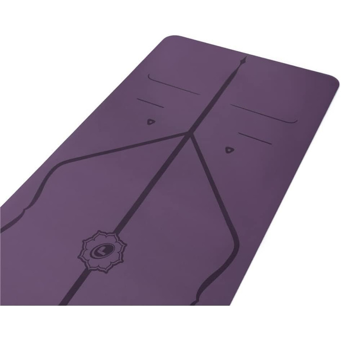 Liforme Travel Yogamatte: екологічна, неслизька йога-килимок з унікальною системою розмітки, біорозкладний, з натурального каучуку, фіолетовий