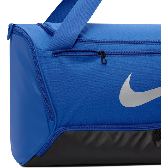 Спортивна сумка Nike Brasilia 60 л, унісекс, синя/чорна/срібляста