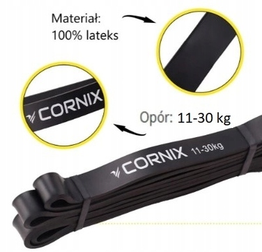 Набір фітнес-резинок Power Band Cornix для тренувань (5 шт, 2-79 кг)