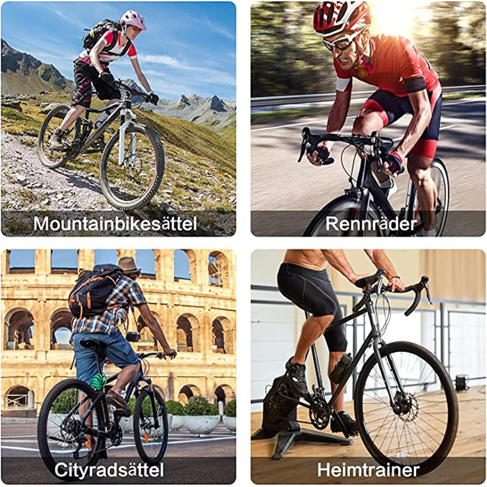 Велосипедне сідло з гелевою вставкою, ергономічне, амортизоване, дихаюче, для BMX/шосе/MTB (Блакитне)