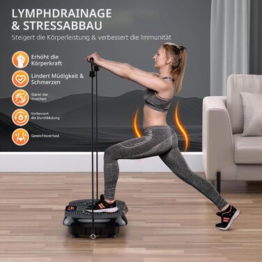 Віброплатформа PBYRD з 999 рівнями інтенсивності та 5 програмами тренувань, масажер для всього тіла, витримує до 150 кг. Для схуднення, нарощування м'язів та корекції фігури вдома.